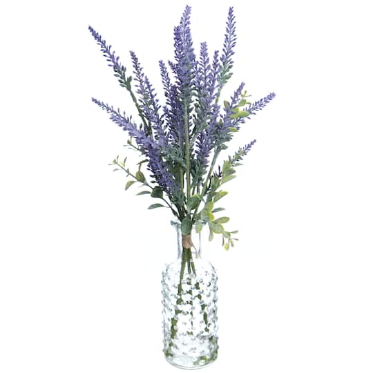 17" Premade Lavender in Glass Vase by Ashland®